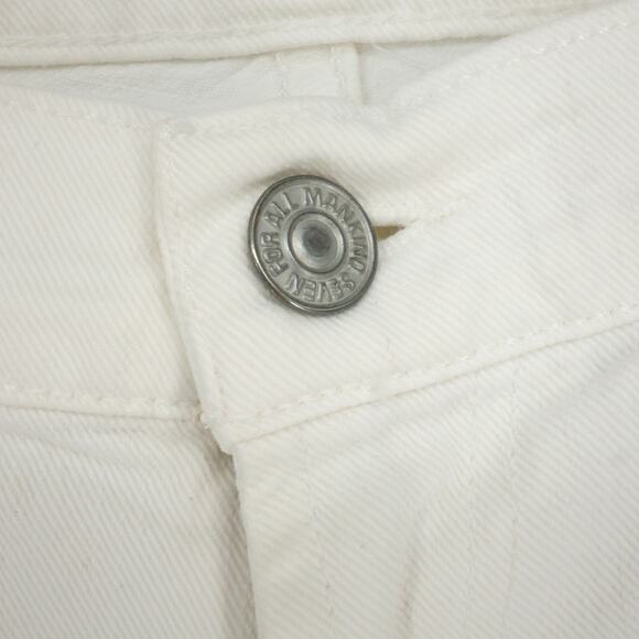 7 for all Mankind Jeans Womens 32 Waist White Stretch Denim Boot Cut 5 Pocket - Picture 7 of 16